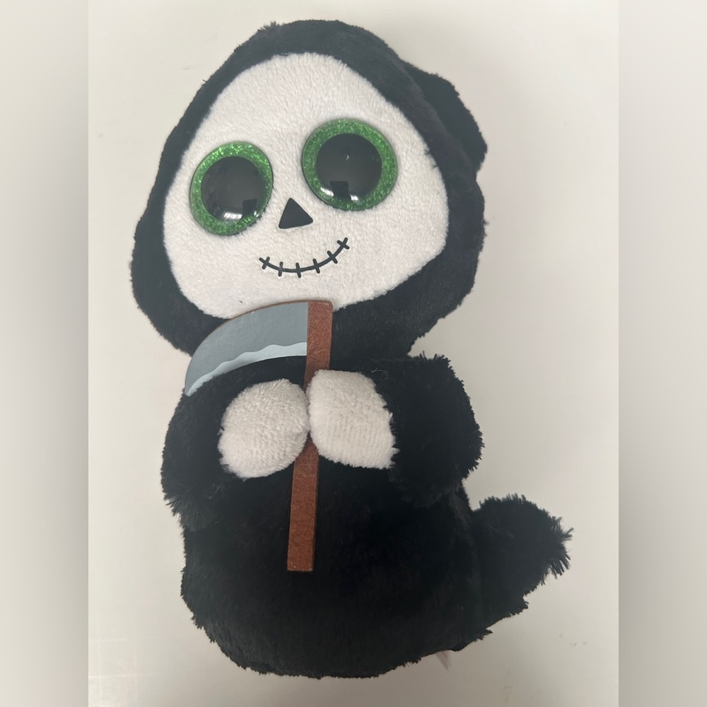 Rare Ty Beanie Boos GRIMM the ghost 7” HALLOWEEN BOOS